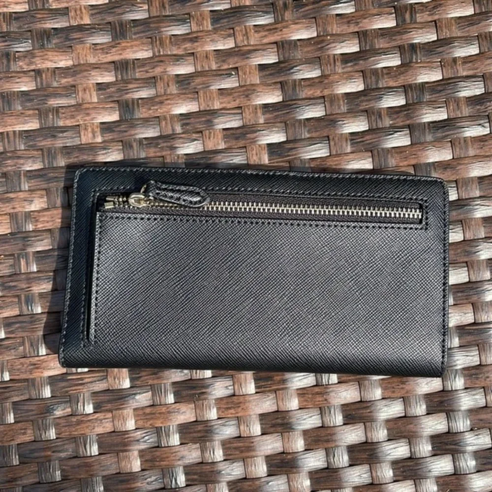 Kate Spade Staci Large Slim Bifold Wallet Black NWT - Picture 3 of 14